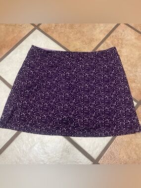 Tranquility by Colorado Clothing Mini Skirt in Purple with White Dots